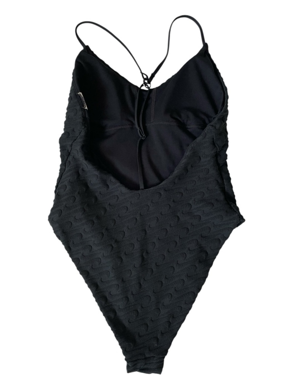 ♥️Nike♥️ Black One Piece Swim Suit with Embossed Logo  Size (Med) - Picture 7 of 9